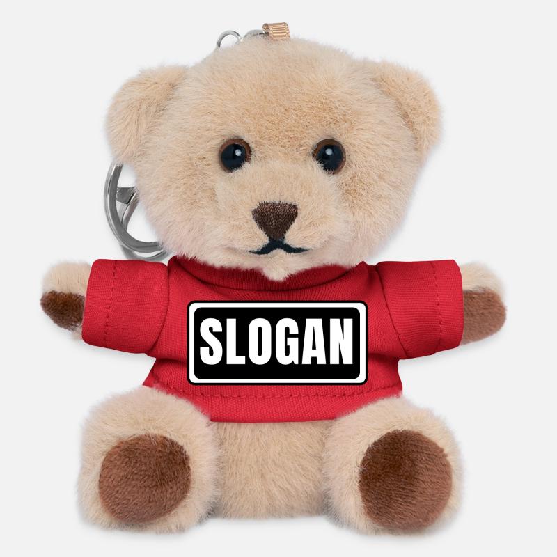 Slogan - Teddy Schlüsselanhänger - Rot