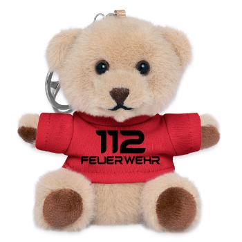 Feuerwehr 112 - Shirt - Teddy Schlüsselanhänger - Rot - Vorne