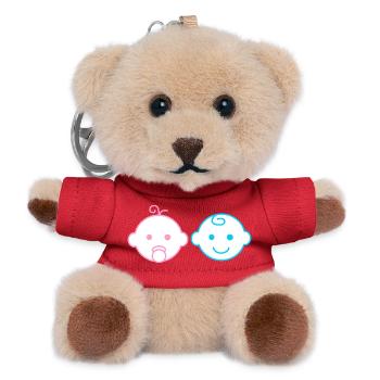 Baby boy oure girl - Teddy Keyring - red - Front