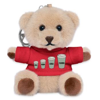 Teacher's Coffee - Teddy Keyring - red - Front