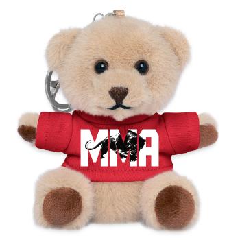 MMA design with a big cat - Teddy Keyring - red - Front