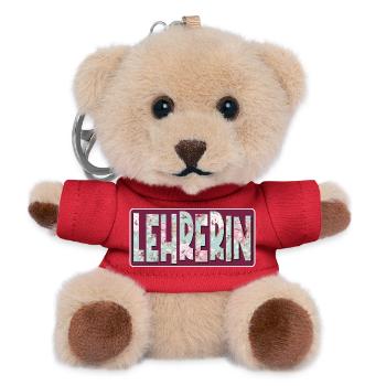 LEHRERIN - LEHRAMT ABSCHIED - Teddy Schlüsselanhänger - Rot - Vorne
