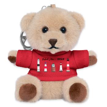 Sylt , List Ost +West, Hörnum, Kampen und Kampen - Teddy Schlüsselanhänger - Rot - Vorne