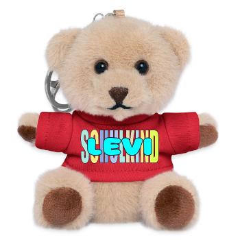 SCHULKIND JUNGENNAME LEVI - Teddy Schlüsselanhänger - Rot - Vorne