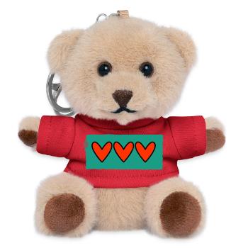 PAAR. GERADE VERHEIRATET. Junggesellinnenabschied. VALENTINSTAG. LIEBE. - Teddy Schlüsselanhänger - Rot - Vorne