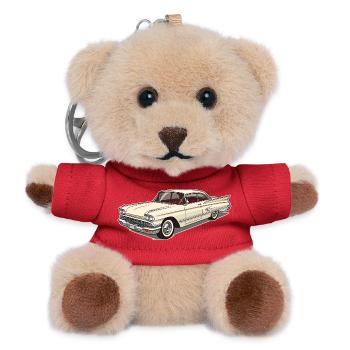 Klassischer Oldtimer - Elegantes Retro-Autodesign - Teddy Schlüsselanhänger - Rot - Vorne