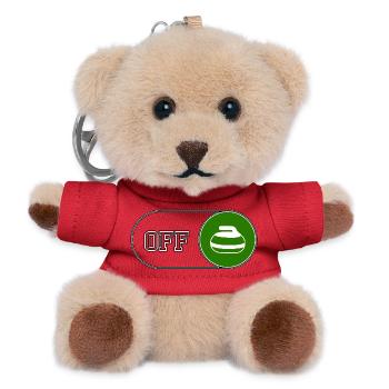 Curling mode - for a fan of this winter sport - Teddy Keyring - red - Front