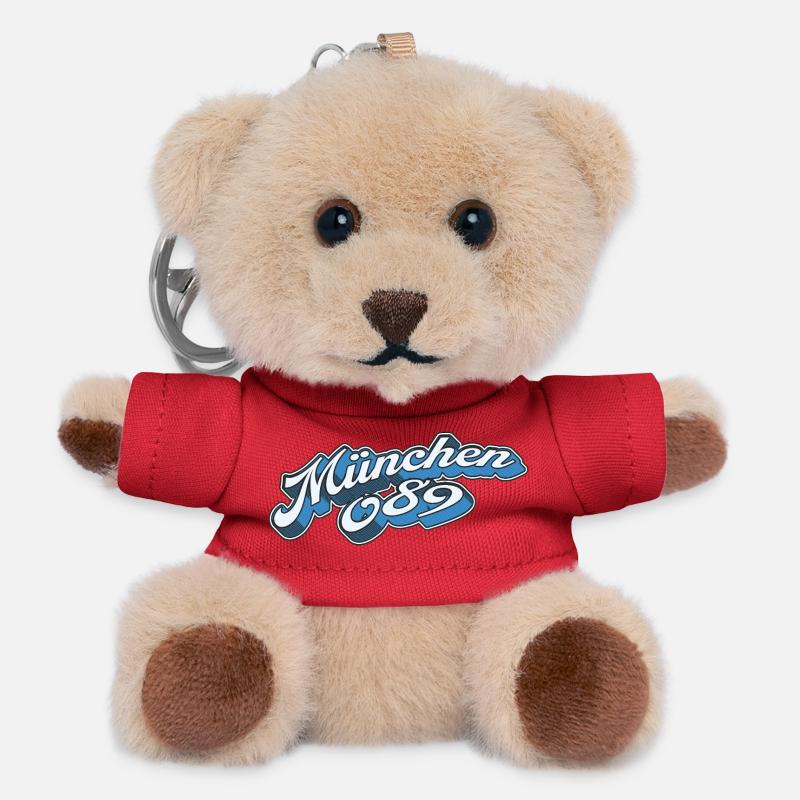 Munich 089 Retro Minga - Teddy Keyring - red