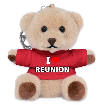 I Love La Reunion - Porte-clés ourson - rouge - Devant