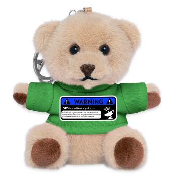 GPS-Alarm-Aufkleber - Teddy Schlüsselanhänger - Grün - Vorne