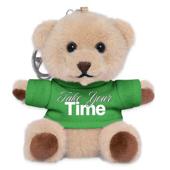 Take Your Time Design - Teddy Keyring - green - Front