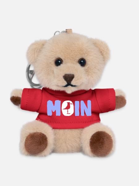 Moin mit die Möwe - Teddy Schlüsselanhänger - Rot
