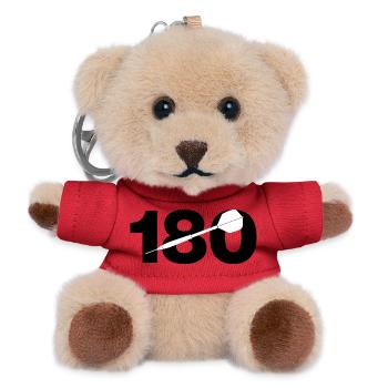 Onehundreteighty, 180, Perfect Darts Score - Teddy Keyring - red - Front