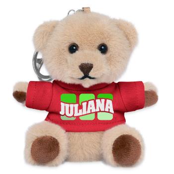 Name Juliana - Teddy Schlüsselanhänger - Rot - Vorne