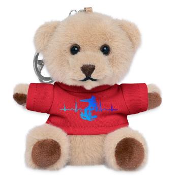Ein Motiv nur für Snowboard - Teddy Schlüsselanhänger - Rot - Vorne