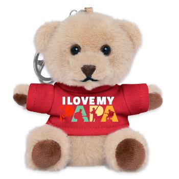 I Love My Papa Guitarist Musician Dad - Teddy Keyring - red - Front