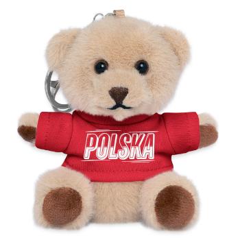Polska Kontur Schrift-Design - Teddy Schlüsselanhänger - Rot - Vorne