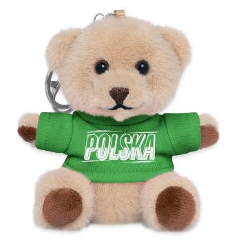 Polska Kontur Schrift-Design - Teddy Schlüsselanhänger - Grün - Vorne