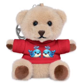 Baby whales - Teddy Keyring - red - Front