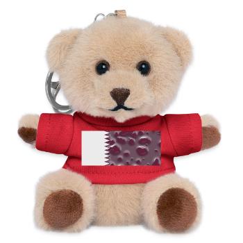 Qatar as a country - Teddy Keyring - red - Front