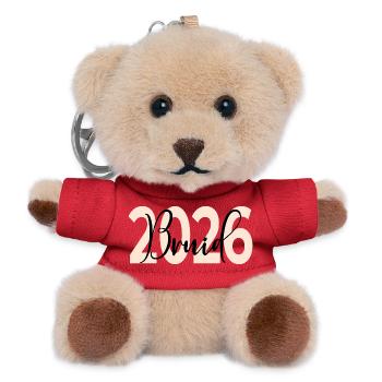 Bruiloft Bruid 2026 - Teddy Schlüsselanhänger - Rot - Vorne