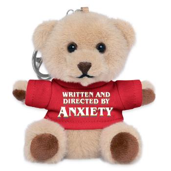 Anxiété Réfléchissante Écrit et réalisé par Anxiet - Porte-clés ourson - rouge - Devant