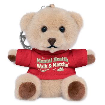 Matcha Walk Tee Spaziergang Trend Grüntee - Teddy Schlüsselanhänger - Rot - Vorne