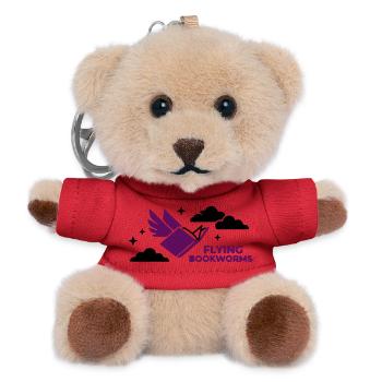 Fliegendes Buch Vogel Lesen - Teddy Schlüsselanhänger - Rot - Vorne