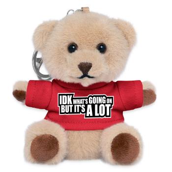 Idk What's Going On But It's A Lot Overwhelmed - Teddy Keyring - red - Front