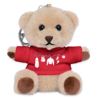 Hanging whitewater clothing on the course of the river - Teddy Keyring - red - Front