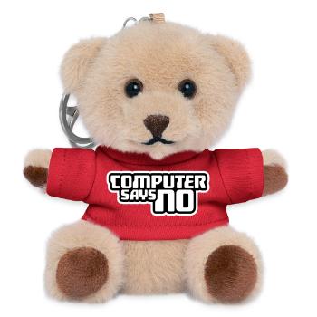 Computer Says No Funny Programmer Nerd Technique - Teddy Keyring - red - Front