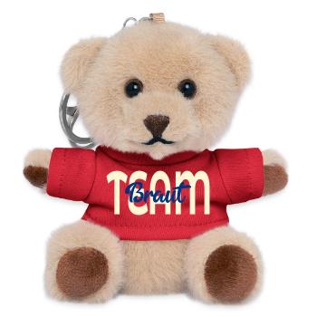 Team Bridal Wedding - Teddy Keyring - red - Front