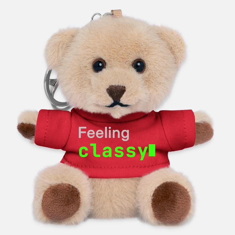Feeling classy | Developer mood - Teddy Keyring - red