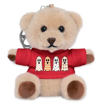 Ghost Quartet Halloween - Teddy Keyring - red - Front