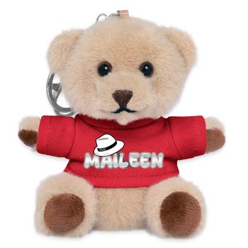 Vorname Maileen - Teddy Schlüsselanhänger - Rot - Vorne