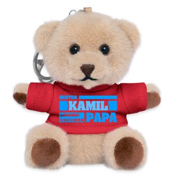 Kamil as birth - Teddy Keyring - red - Front