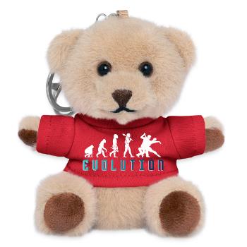 Walzer Paartanz - Teddy Schlüsselanhänger - Rot - Vorne