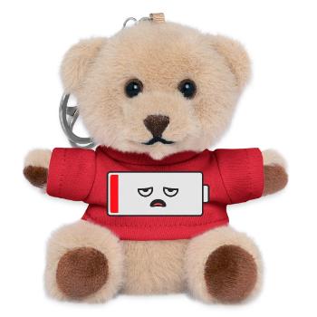 Niedrige Batteriemischung - Teddy Schlüsselanhänger - Rot - Vorne