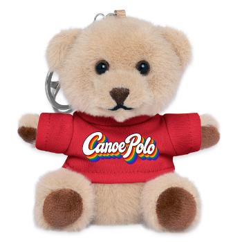 Canoe Polo - Kanupolo - Sport - Paddeln - Paddel - Teddy Schlüsselanhänger - Rot - Vorne
