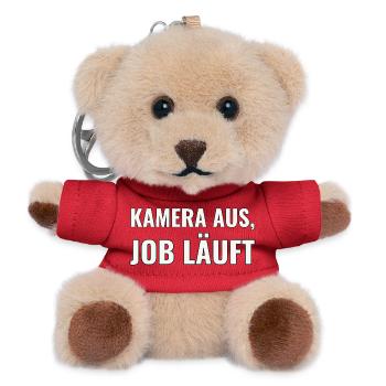 Remote Job Geschenk für den Berufseinstieg - Teddy Schlüsselanhänger - Rot - Vorne
