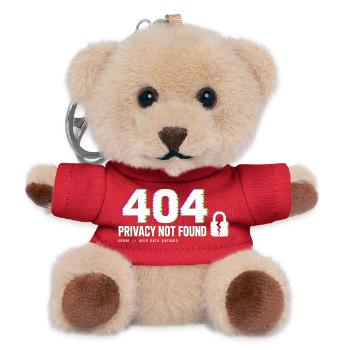 404 Datenschutz nicht gefunden - Teddy Schlüsselanhänger - Rot - Vorne
