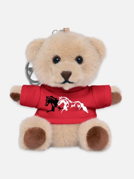 Horses stallion - mare - foal - Teddy Keyring - red
