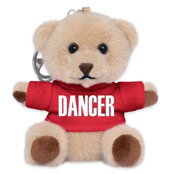 danseur break hip hop danse danse amour musique disco - Porte-clés ourson - rouge - Devant