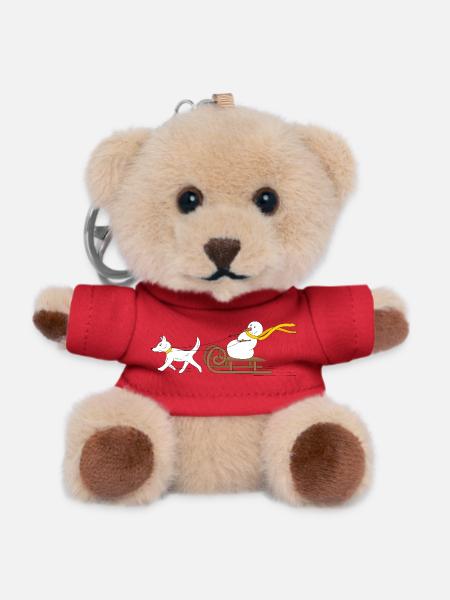 Sledging - Teddy Keyring - red