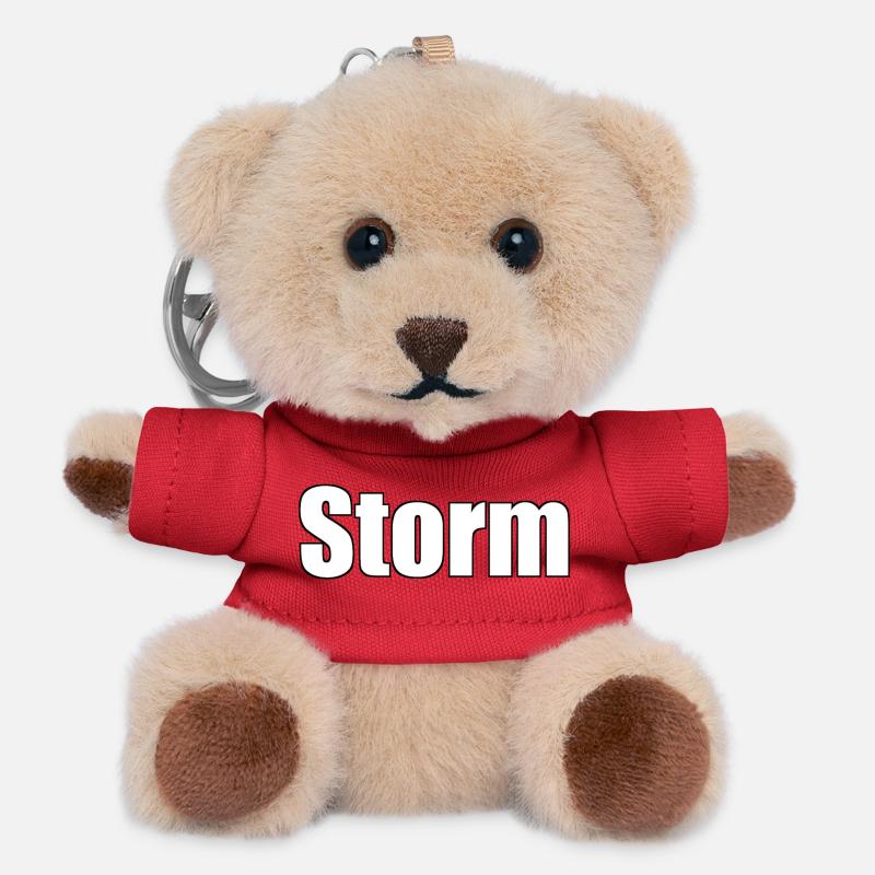 Storm - (Human Name) - Teddy Keyring - red