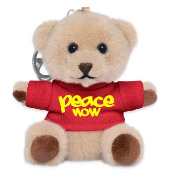 Peace Now - Teddy Schlüsselanhänger - Rot - Vorne