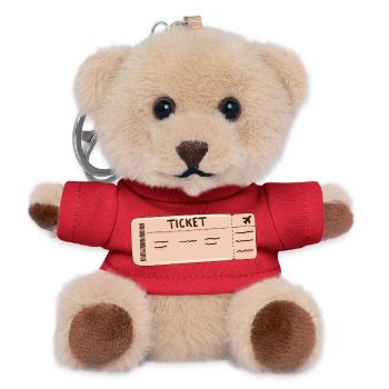 the ticket Clothing for the whole family - Teddy Keyring - red - Front