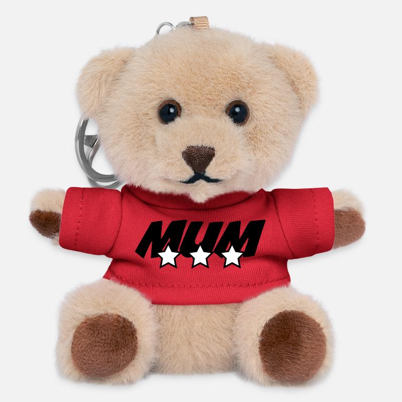 Best Mom - Mother's Day - Teddy Keyring - red