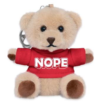 NOPE Graffiti Design for Streetwear - Teddy Keyring - red - Front