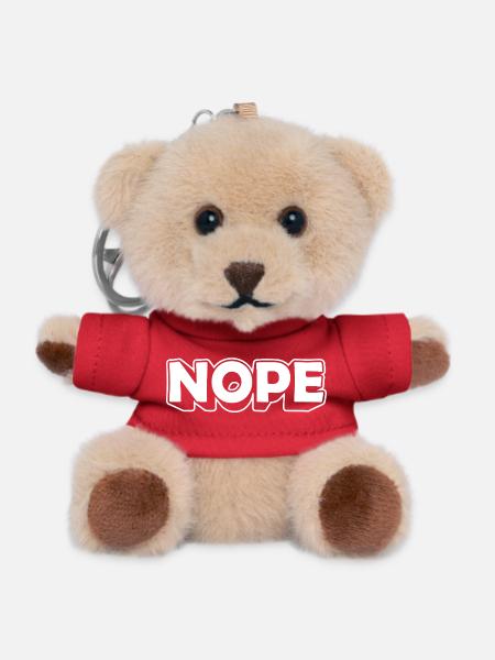 NOPE Graffiti Design for Streetwear - Teddy Keyring - red